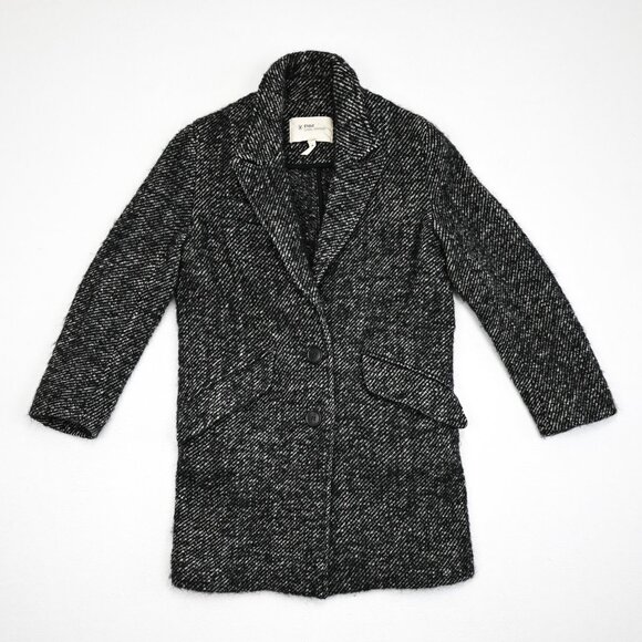 Isabel Marant Etoile Wool Alpaca Blend Tweed Coat - Picture 3 of 6